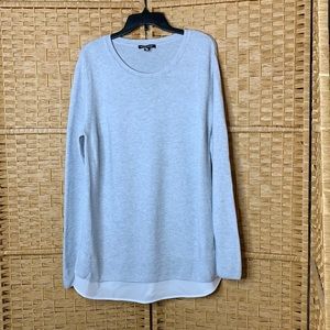 Hilary Radley 2fer Sweater Heather Grey Size XXL